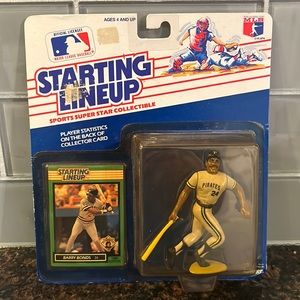 Starting Lineup collectible with trading card - Barry Bonds 1989 edition.